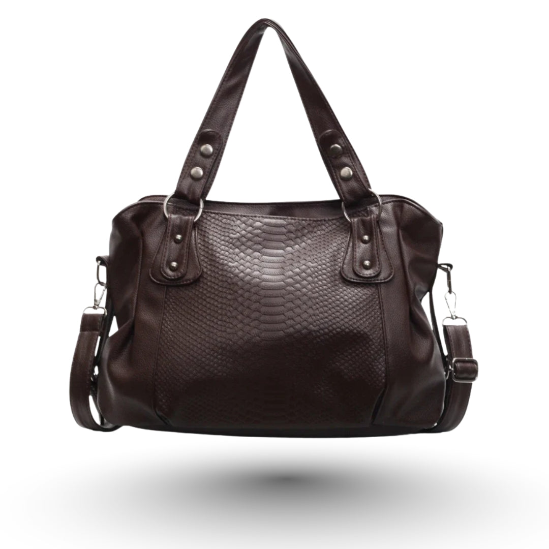 SELENE - Sac à Main de Cours de Luxe en Cuir Écaillé
