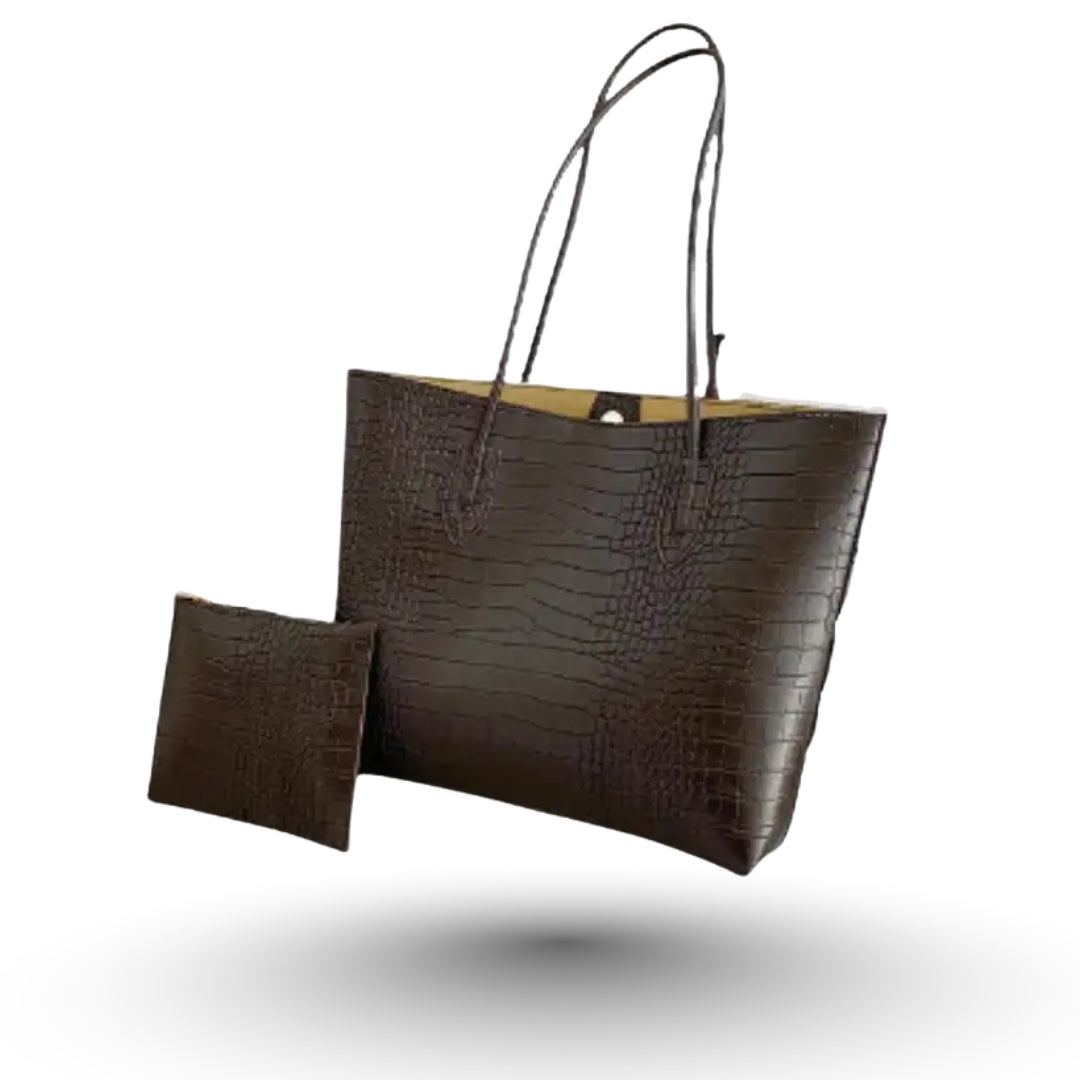 HANNAE - Sac à Main de Cours en Cuir Grainé
